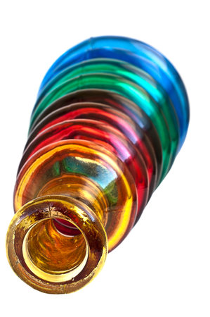 isolated colored lying  decorative bottleの写真素材