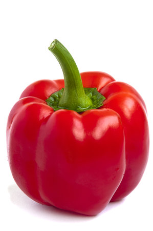 red pepper on a white backgroundの写真素材