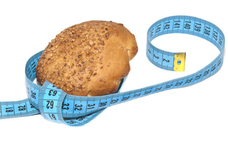bun and measuring tapeの写真素材