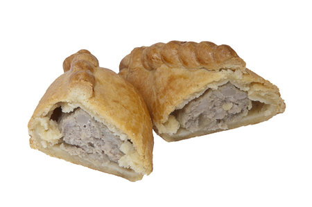 Fried Crispy Meat roll on a white backgroundの写真素材
