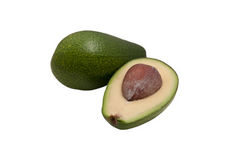 avocado on white backgroundの写真素材