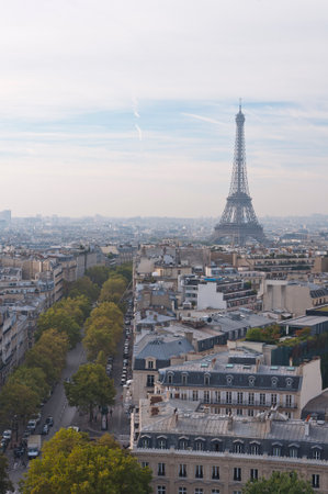 Road to the Eiffel Tower. Paris. France