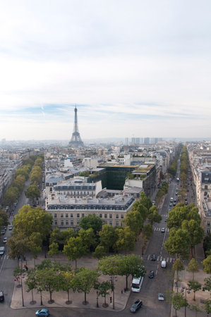 Paris street view from aboveの写真素材