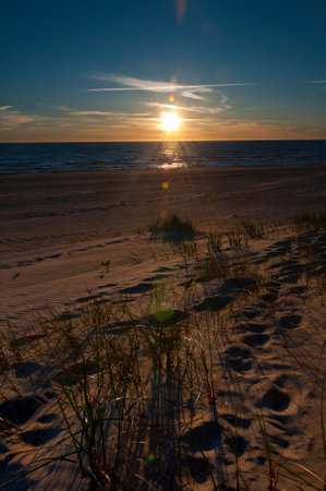 Sunset on the Baltic Seaの写真素材