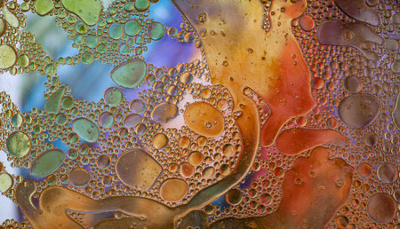 water drops on a glassの写真素材