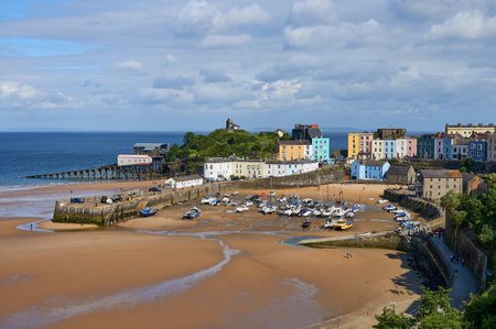 the picturesque city in summerの写真素材