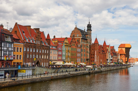 Old town in Gdansk, Poland. Gdansk is the capital and largest city of Poland.の写真素材
