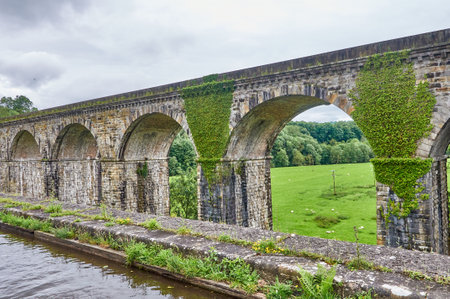Pontcysyllte aqueduct in Mawr Country parkの写真素材