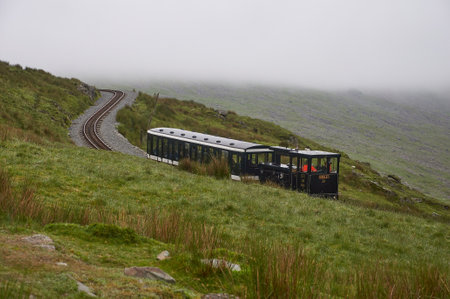 Snowdon Mountain Railway Walesの写真素材