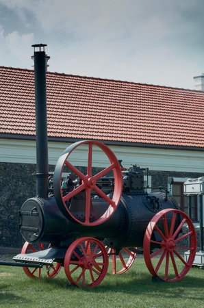 Vintage Steam Engine Machineの写真素材
