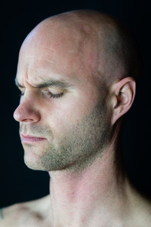 Man meditating during yoga