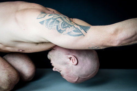 Man meditating during yoga