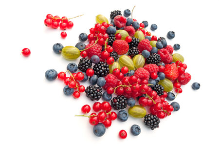 Assortment of berriesの写真素材