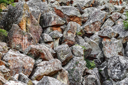 Pile of rocks stone in mountains.
