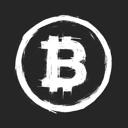 Bitcoin icon symbol payment sign. Cryptocurrency logos. vector illustration on black backgroundのイラスト素材