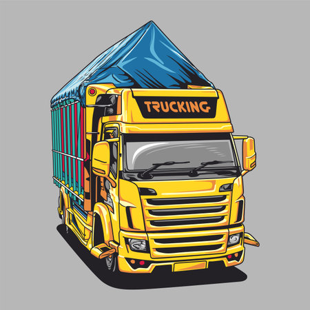 Cargo transport truck vector illustrationのイラスト素材