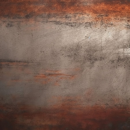 An abstract metal background with brown and dirty paintの素材