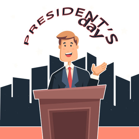 The President Day Illustrationのイラスト素材