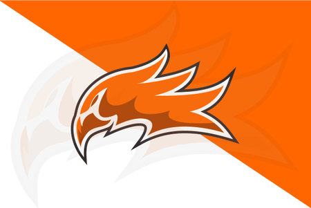 Fire Phoenix Mascot Logoのイラスト素材