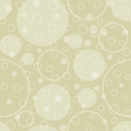 Seamless vector geometric pattern with circles in white colors on beige background for fabric, textile, or wallpaper designのイラスト素材