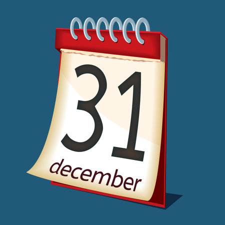 The last page of the block calendarのイラスト素材