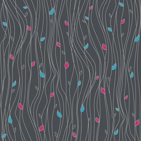 Seamless pattern with colorfull leavesのイラスト素材