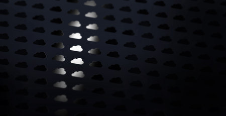 A cloud pattern of spot uv varnish print on note paper background.の写真素材