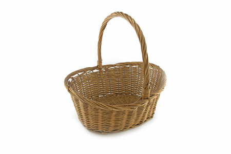 Basket on white background.の写真素材
