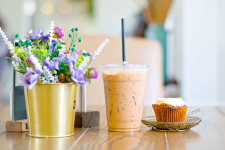 Coffee and cupcakes for relax timeの素材