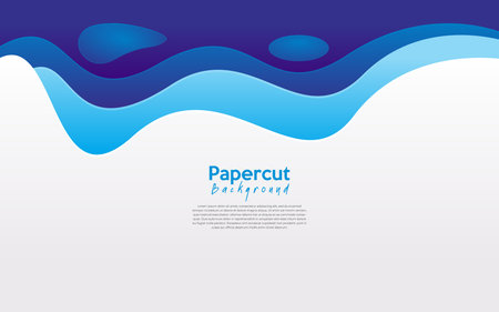blue modern abstract background design. Abstract blue wave background with copy space for text. Vector illustration.のイラスト素材