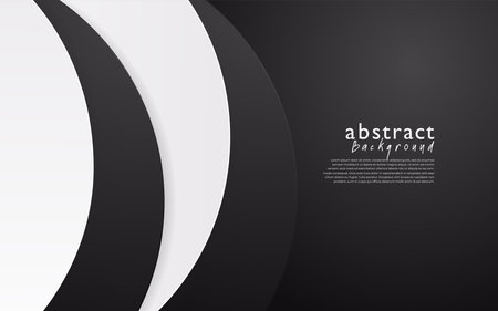 black white modern abstract background design. Black and white abstract background with copy space for text. Vector illustration.のイラスト素材