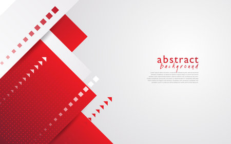 red white modern abstract background design. Abstract geometric background. Vector illustration eps 10. Red and white colorのイラスト素材