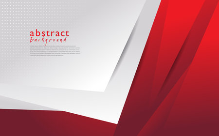 red white modern abstract background design. Vector abstract background. Brochure design template. Red and white color.のイラスト素材