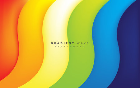 colorful gradient abstract background design. Colorful liquid and geometric background with fluid gradient shapes. Vector illustrationのイラスト素材