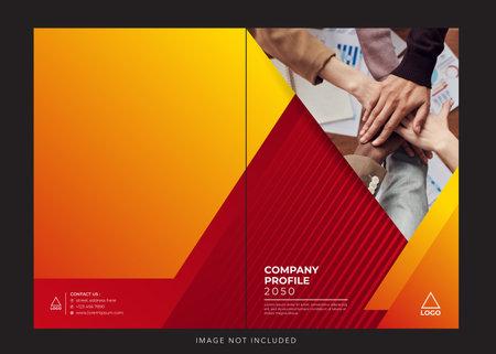 corporate company profile, annual report cover. Corporate business annual report cover, brochure or flyer design template.のイラスト素材
