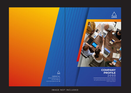 corporate company profile, annual report cover. Corporate business annual report, brochure or flyer design template.のイラスト素材