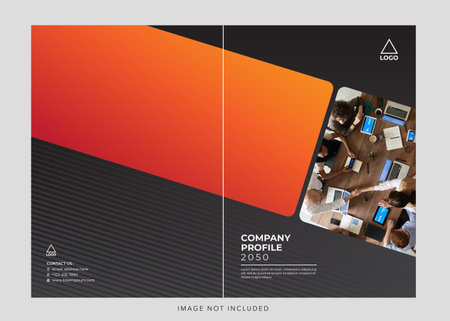 corporate company profile, annual report cover. Corporate business annual report, brochure or flyer design template.のイラスト素材
