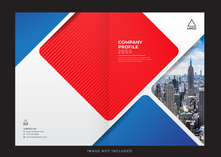 corporate company profile, annual report cover. Corporate business annual report cover, brochure or flyer design templateのイラスト素材