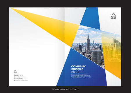 corporate company profile, annual report cover. Corporate business annual report cover, brochure or flyer design templateのイラスト素材