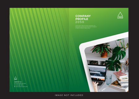 corporate company profile, annual report cover. Corporate business annual report cover, brochure or flyer design template.のイラスト素材
