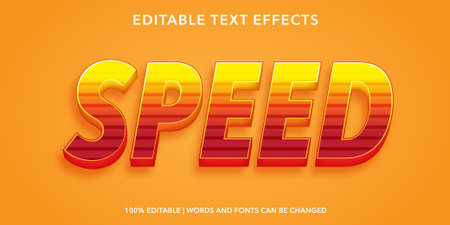 Editable text effect - Speed Text style 3d vector template.のイラスト素材