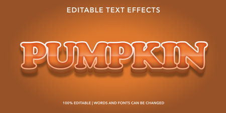 Pumpkin text effect, cartoon style editable text effect.のイラスト素材