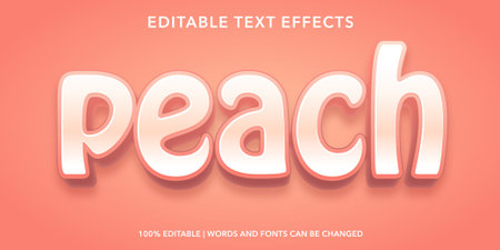 Peach text style editable text effect, Graphic Design Editable Text Effectのイラスト素材