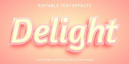 Delight text effect, editable text style can be used to make Titleのイラスト素材