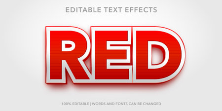 Read Text Style Effect, Editable Text Style Effect - Red Colorのイラスト素材