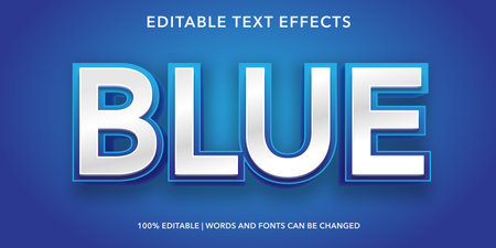 BlUE text effect, editable text effect can be used to make Titleのイラスト素材