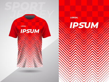 red abstract sports jersey football soccer racing gaming motocross cycling runningのイラスト素材