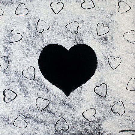 Flour in the hearts.