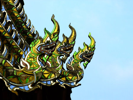 Thai temple roof detail