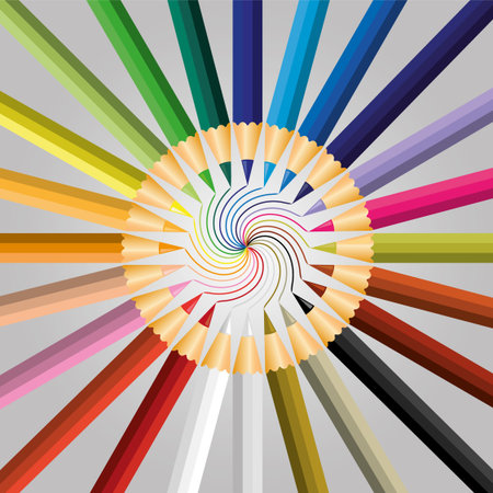 Color pencil vector のイラスト素材